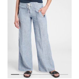 Athleta Cabo Linen Wide Leg Pants